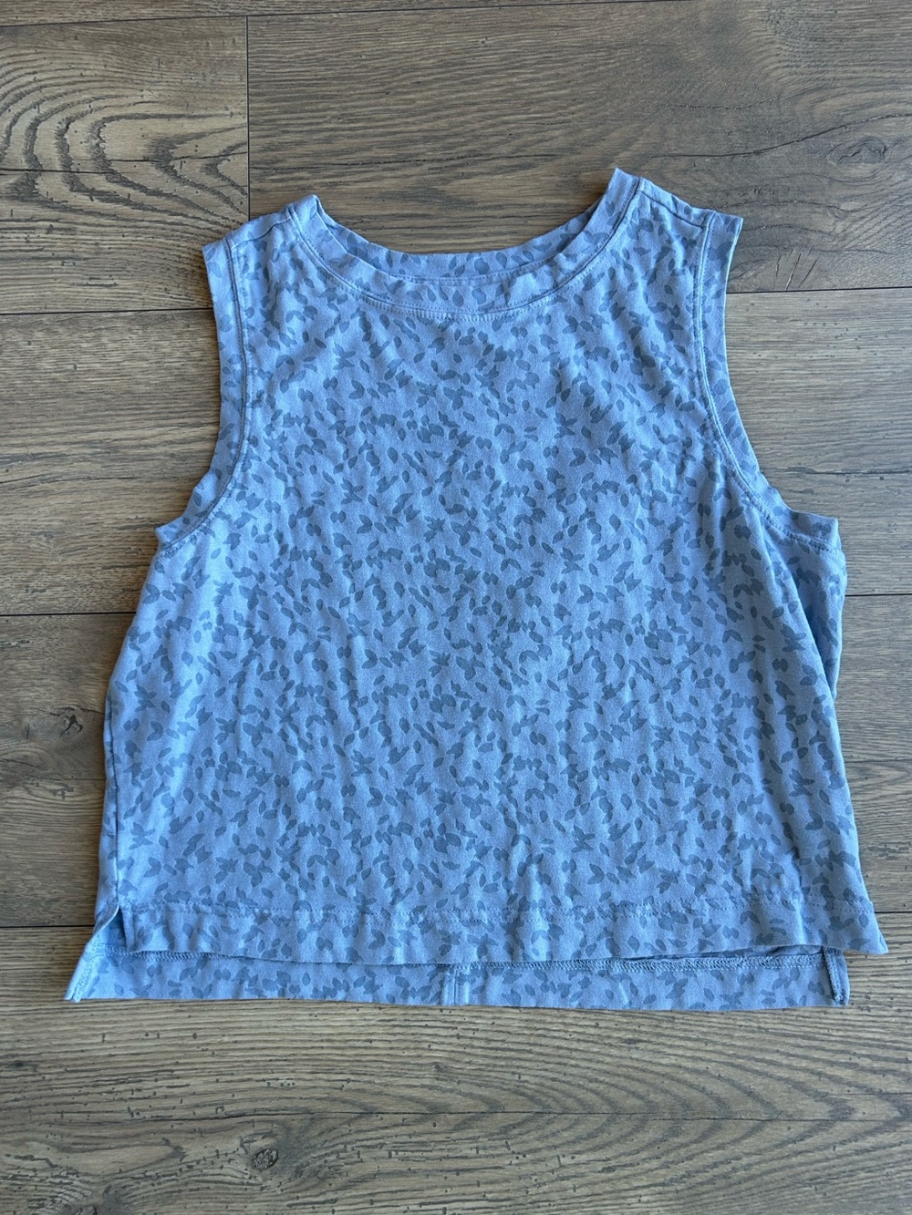 all in motion Powder Blue Printed Scoop Neck Tank